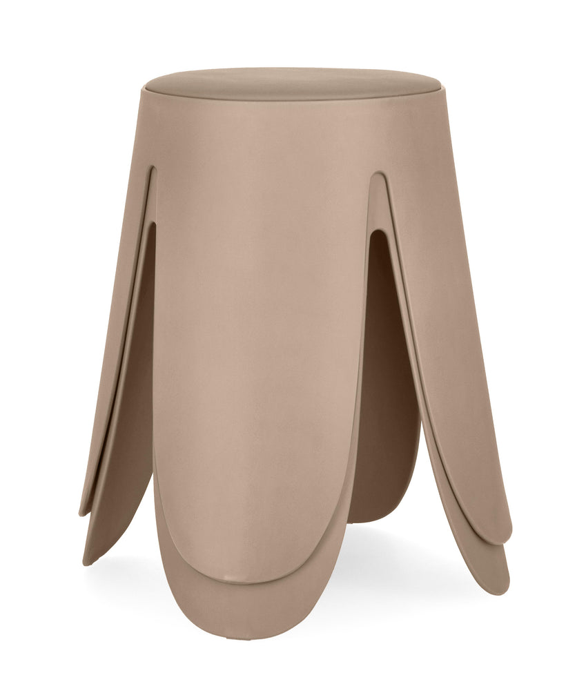 Σκαμπό Σαλονιού από Πολυπροπυλένιο Imogen  Ivory 37x37x47εκ. 0734379