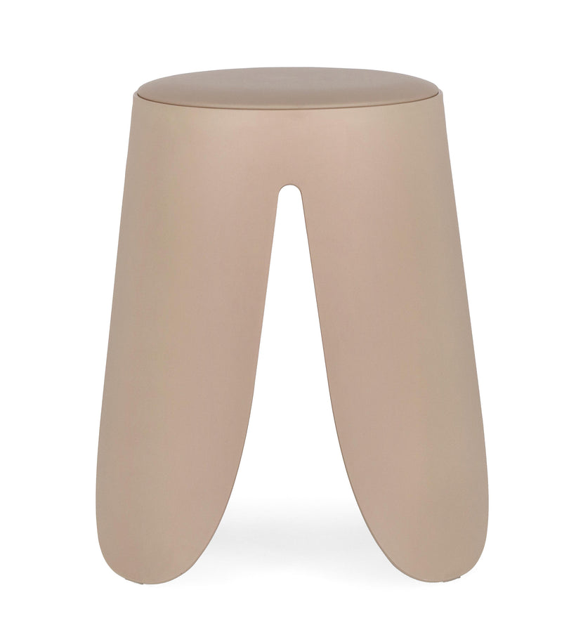 Σκαμπό Σαλονιού από Πολυπροπυλένιο Imogen  Ivory 37x37x47εκ. 0734379