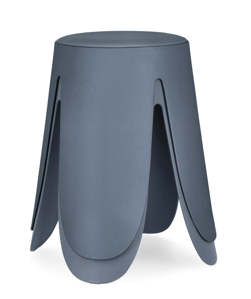 Σκαμπό Σαλονιού από Πολυπροπυλένιο Imogen Μπλε 37x37x47εκ. 0734382