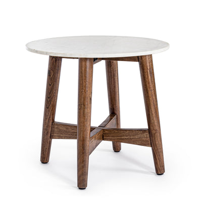 Bizzotto Albany Βοηθητικό Τραπέζι Μαρμάρινο/Ξύλινο Ø52x55 Κωδικός: 0746874