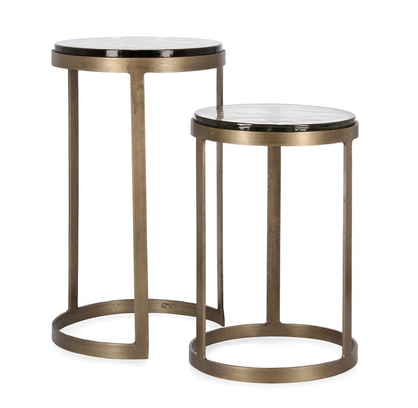 Bizzotto Zayla Βοηθητικά Τραπέζια Μεταλλικά Μπρονζέ Σετ 2 Τμχ Ø32x52 Εκ. Κωδικός: 0746984