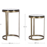 Bizzotto Zayla Βοηθητικά Τραπέζια Μεταλλικά Μπρονζέ Σετ 2 Τμχ Ø32x52 Εκ. Κωδικός: 0746984