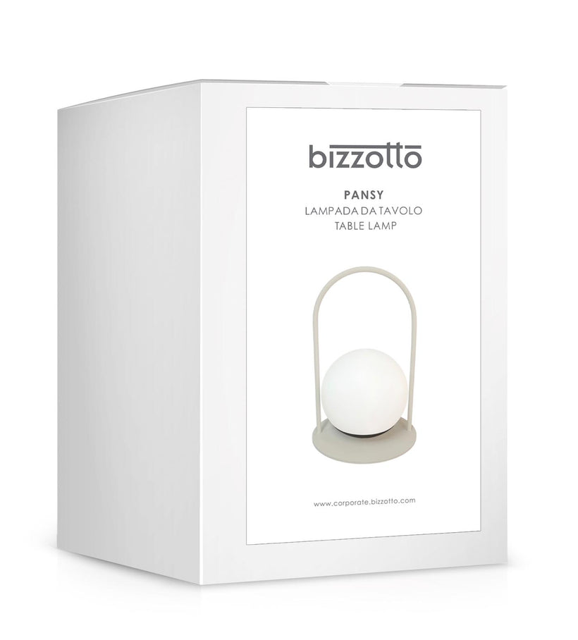Bizzotto Pansy Επαναφορτιζόμενο Φωτιστικό Led Μεταλλικό Γκρι-Καφέ Ø13,5x21 Εκ. - Dimmable Κωδικός: 0828269