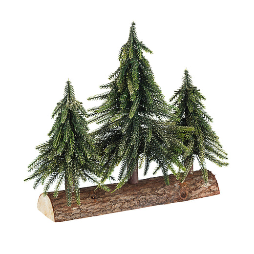 Bizzotto Χριστουγεννιάτικα Δεντράκια με Βάση και Glitter Χρυσό 30x16x27h 0933529