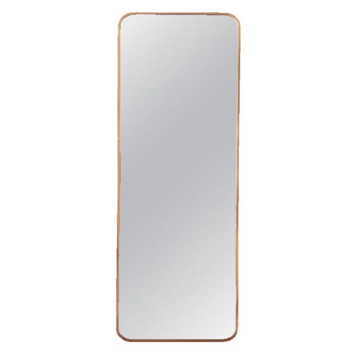 Rectangle 11-0483 Καθρέπτης Τοίχου Ολόσωμος με ροζ Χρυσό Μεταλλικό Πλαίσιο 120x40cm