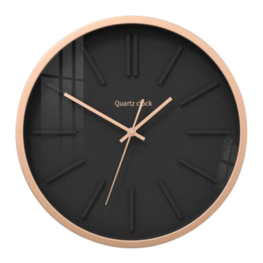 Ρολόι Τοίχου Zoom Χρυσό/ Μαύρο Μεταλλικό 40x40x6cm 021958