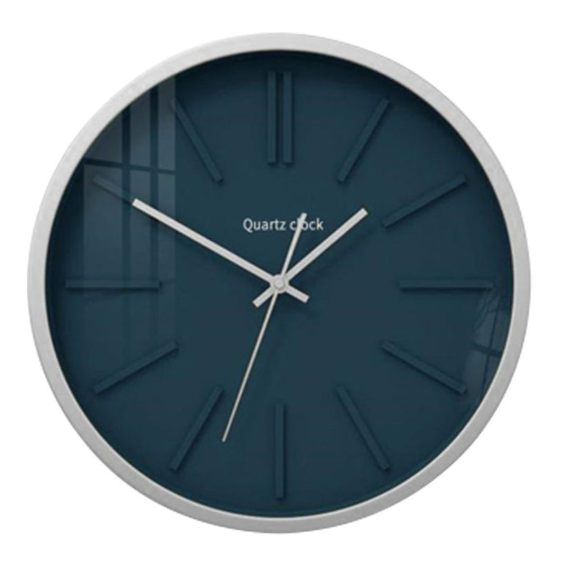 Ρολόι Τοίχου Hulst Μπλε/ Ασημί Μεταλλικό 40x40x6cm 021959