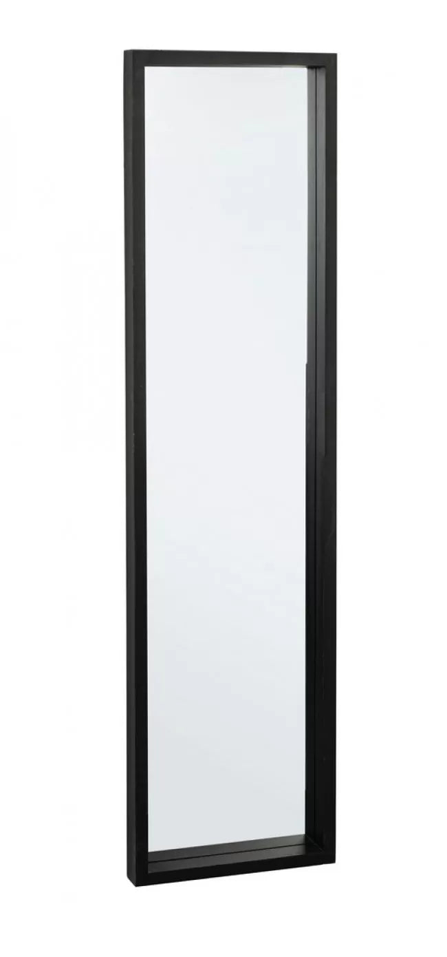 Καθρέφτης Τοίχου Tiziano Μασίφ Ξύλο Μαύρος 32x5x122 εκ. 0242762