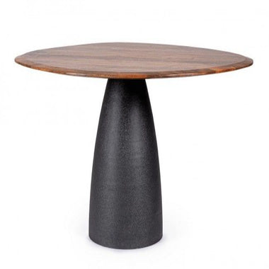 Bizzotto Stanley Τραπέζι Φαγητού Ξύλινο Mango Μαύρο/Καφέ 140x120x76 Κωδικός: 0747080