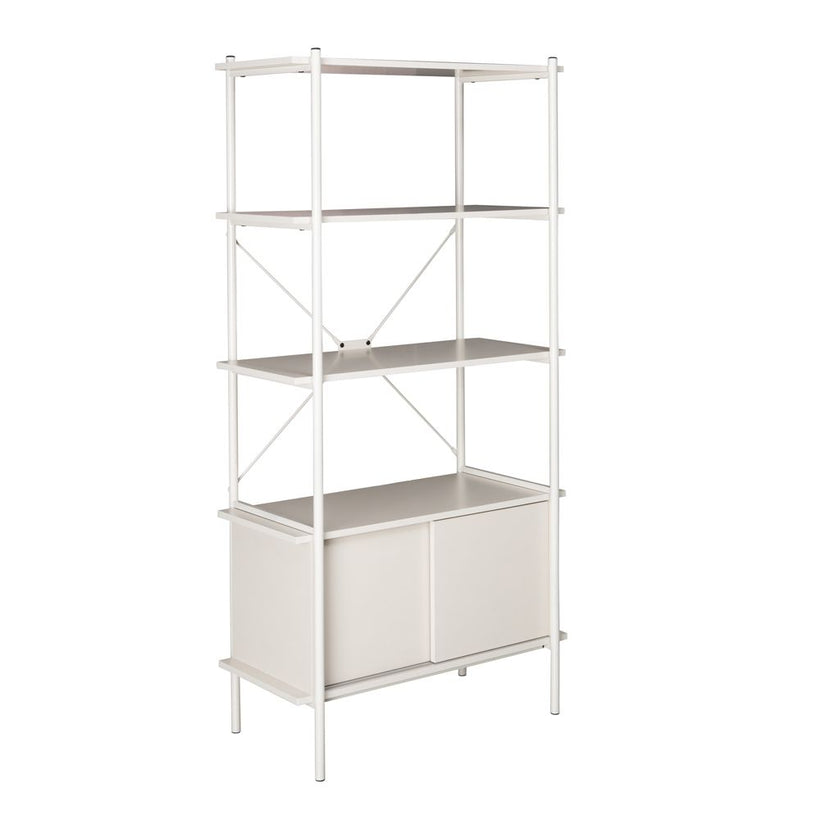 POPULAR ΒΙΒΛΙΟΘΗΚΗ CREAM 80x40x163cm SKU 28-0305