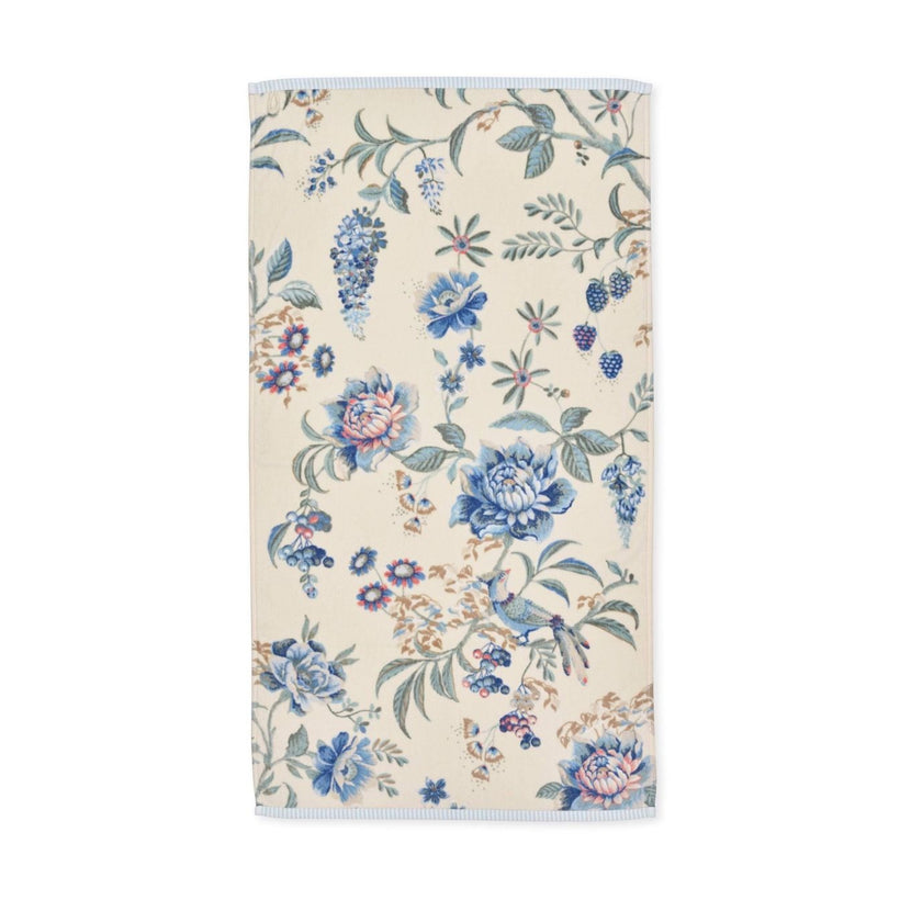 Pip Studio Πετσέτα Προσώπου Secret Garden White/Blue 55x100cm 325862