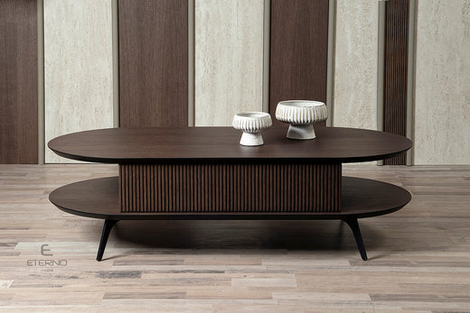 ETERNO ΤΡΑΠΕΖΙ ΣΑΛΟΝΙΟΥ SMOOTH ΞΥΛΟ ΔΡΥΣ ΜΕ ΛΑΚΑ