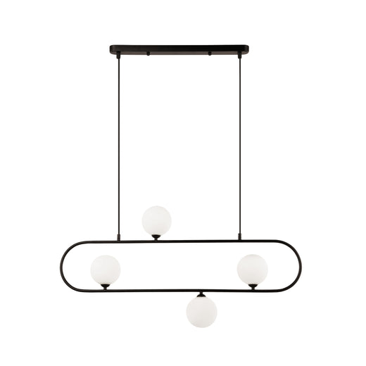 Viokef Μοντέρνο Κρεμαστό Φωτιστικό Πολύφωτο Ράγα για 4 Λαμπτήρες G9 σε Μαύρο Χρώμα 4229800