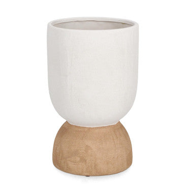 Βάζο Bizzotto Λευκό/Natural Hector 20.5x32 cm 0503405