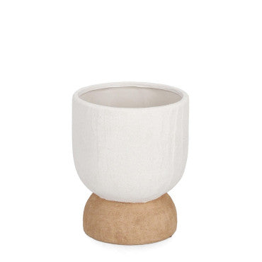Βάζο Bizzotto Λευκό/Natural Hector 14x17 cm 0503406