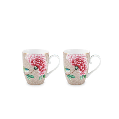 ΣΕΤ 2 ΜΕΓΑΛΕΣ ΚΟΥΠΕΣ 350ML BLUSHING BIRDS ΧΑΚΙ