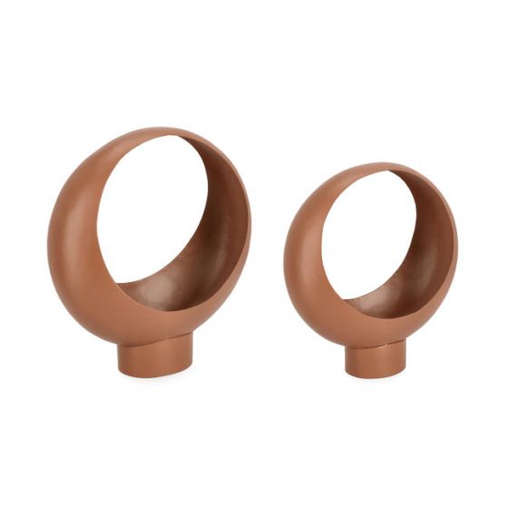 Bizzotto Keyra Κασπώ Μεταλλικά Καφέ Σετ 2 Τμχ 31x14x33 Εκ. Κωδικός: 0722909