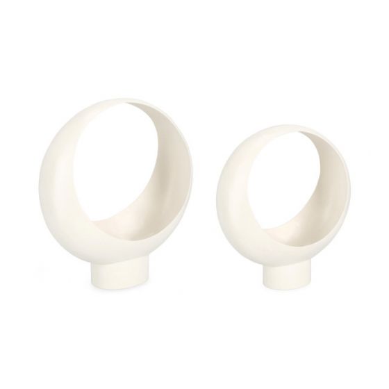 Bizzotto Keyra Κασπώ Μεταλλικά Λευκά Σετ 2 Τμχ 31x14x33 Εκ. Κωδικός: 0722912