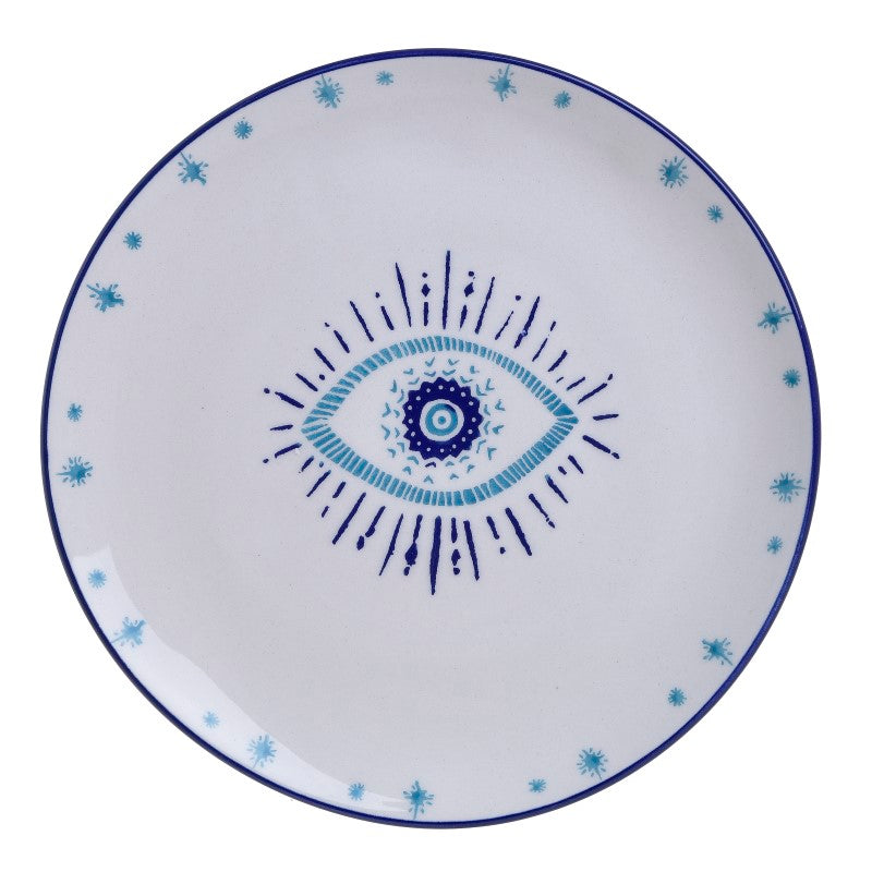 INART ΠΙΑΤΕΛΑ ΜΑΤΙ ΚΕΡΑΜΙΚΗ ΛΕΥΚΗ/ΜΠΛΕ Φ26X2 7-60-017-0022
