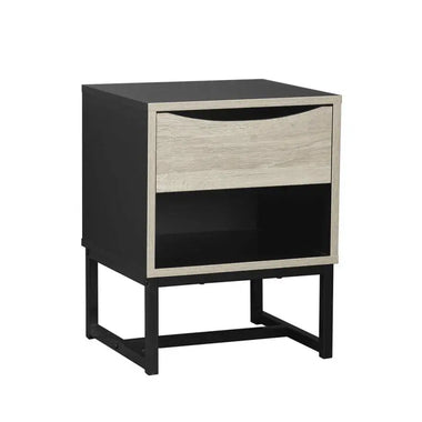 Κομοδίνο Edge Black Sonoma 39x35xH50cm 09-1107