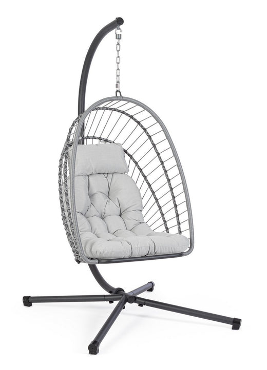Bizzotto Errol Κρεμαστή Πολυθρόνα Εξωτερικού Χώρου Γκρι/μαύρη 0790605 125x103x194