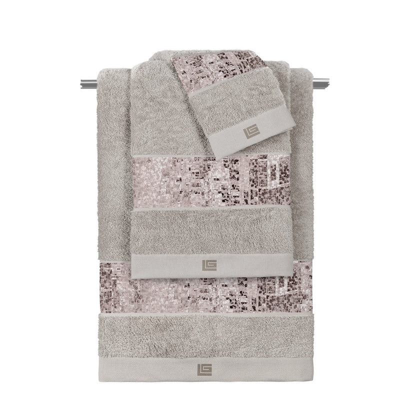 Guy Laroche Σετ Πετσέτες Μπάνιου 3τμχ Ysatis Silver / Pudra Βάρους 500gr/m²