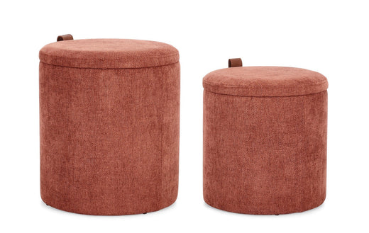 Cod. 0721741 KATIA GINGER POUF W-STORAGE SET2