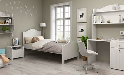 ΓΡΑΦΕΙΟ DREAM ΜΕ ΒΙΒΛΙΟΘΗΚΗ ΣΕ ΛΑΚΑ ΛΕΥΚΗ 120*60*180