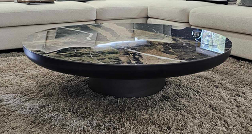 Tραπεζάκι σαλονιού Firenze μαυρη λακα με κεραμικό επιφανεια 0000094