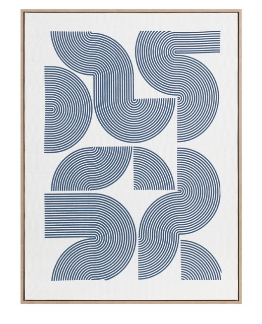 AZURE HEAVEN ΠΙΝΑΚΑΣ ΔΙΑΚΟΣΜΗΣΗΣ 60x80x5 ΚΑΜΒΑΣ ΛΕΥΚΟ ΜΠΛΕ ΣΚΟΥΡΟ ΞΥΛΟ ΦΥΣΙΚΟ   030593