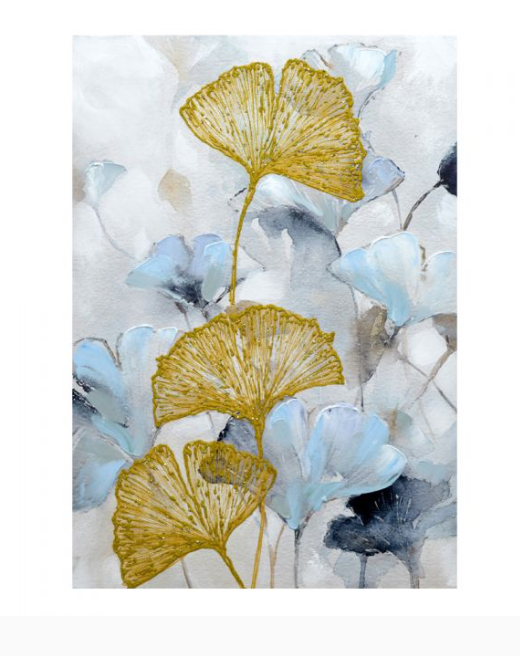 PALEN ΠΙΝΑΚΑΣ ΔΙΑΚΟΣΜΗΣΗΣ 70x100x3 ΚΑΜΒΑΣ ΜΠΛΕ ΛΕΥΚΟ ΞΥΛΟ ΧΡΥΣΟ  021073