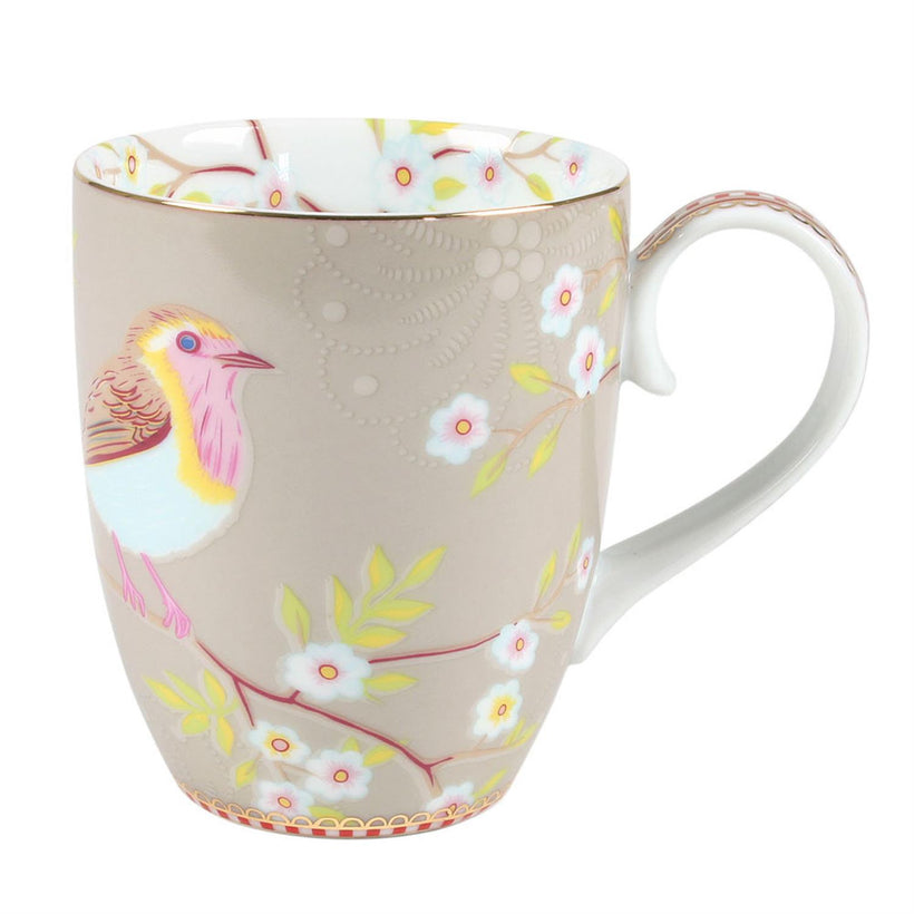 Κούπα Early Bird Floral 350ml πορσελάνινη χακί Pip Studio 51002006