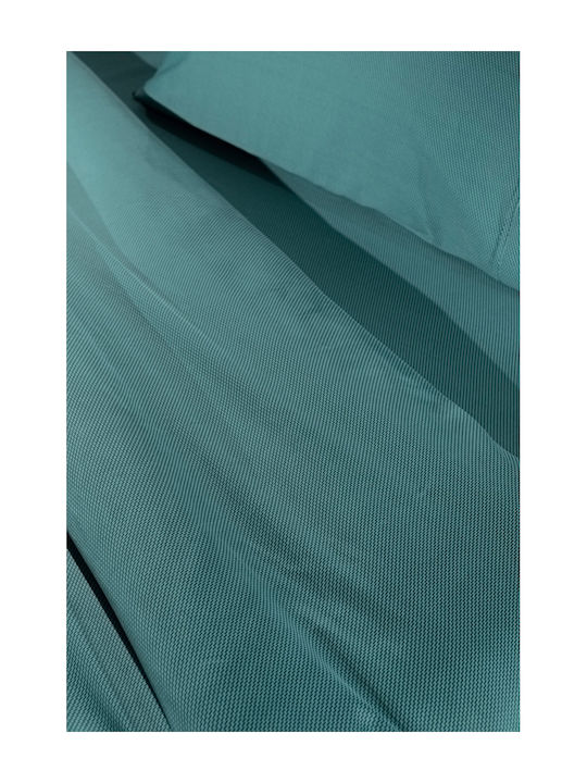 Guy Laroche Σεντόνι Υπέρδιπλο με Λάστιχο 160x200x35εκ. Minimal Petrol