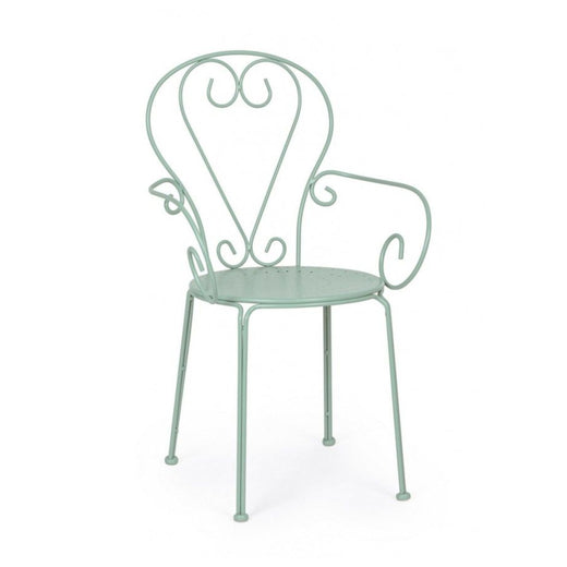 Bizzotto Καρέκλα Φερ Φορζέ Μεταλλική Etienne Πράσινη 0802960 49x49x89εκ.