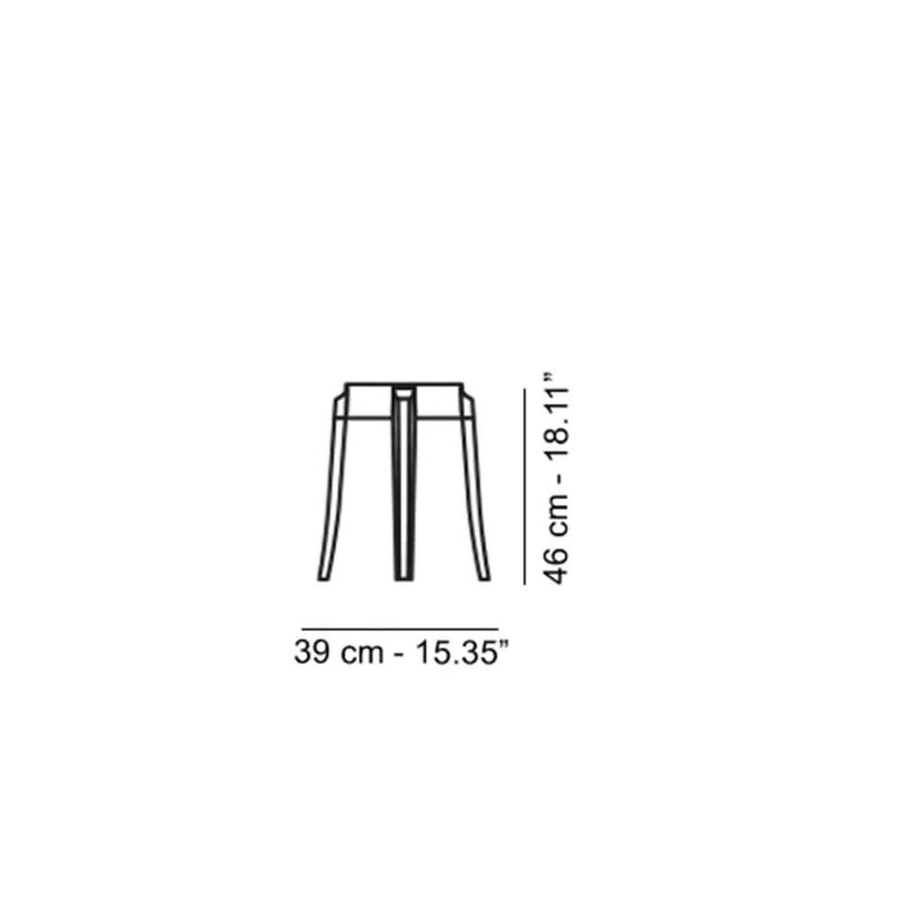 KARTELL Charles Ghost Low Χαμηλό σκαμπό 04897/B4