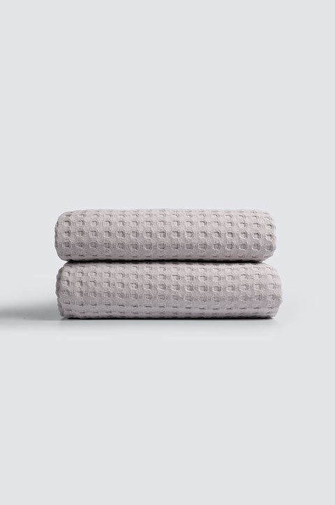 Κουβέρτα Πικε Naf Naf Cotton Waffle Pique Light Grey-220 X 240 100% Βαμβάκι
