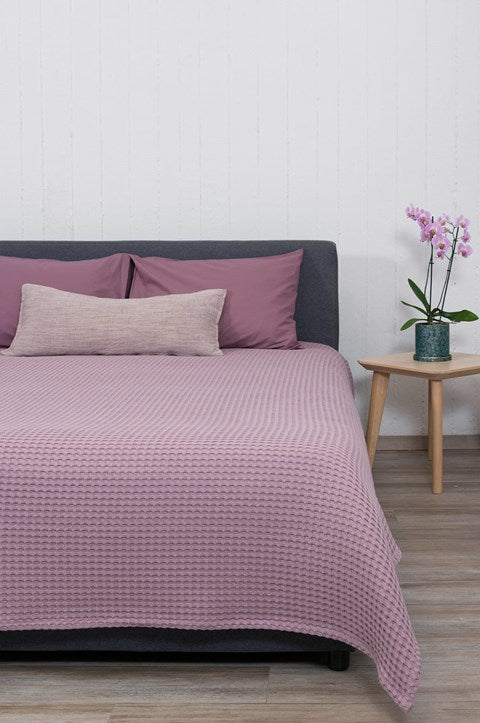 Κουβέρτα Πικε Naf Naf Cotton Waffle Pique purple-220 X 240 100% Βαμβάκι