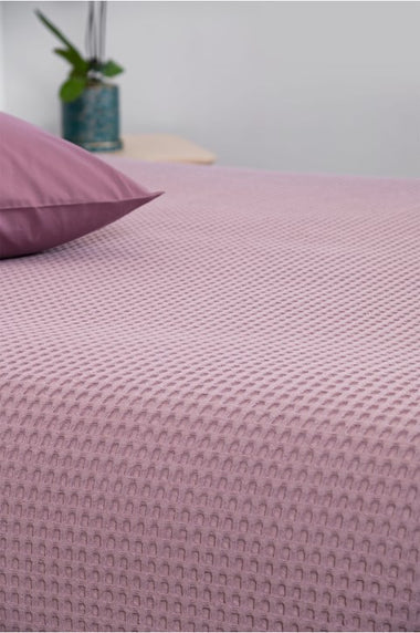 Κουβέρτα Πικε Naf Naf Cotton Waffle Pique purple-220 X 240 100% Βαμβάκι
