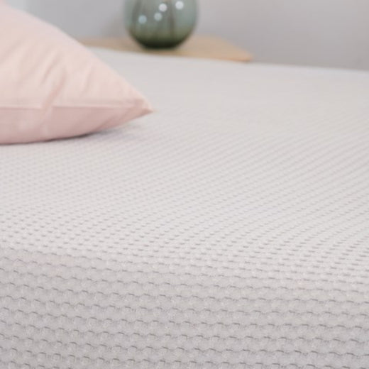 Κουβέρτα Πικε Naf Naf Cotton Waffle Pique Light Grey-220 X 240 100% Βαμβάκι