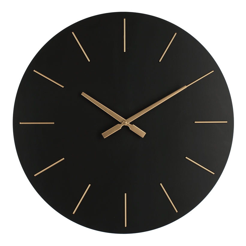 Βizzotto Ρολόι Τοίχου Timeline Ξύλινο Μαύρο 60x60x5 εκ. 0182385