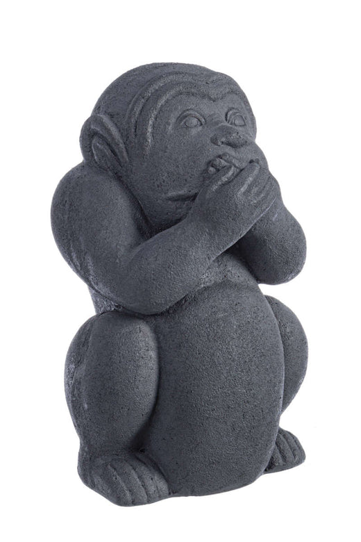Διακοσμητικό Garden Μαϊμού Δε Μιλάω Μαύρο Κεραμικό 35.5 εκ.
