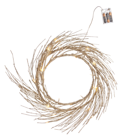 ΧΡΙΣΤΟΥΓΕΝΝΙΑΤΙΚΟ ΣΤΕΦΑΝΙ ΚΛΑΔΙ ΜΕ LED ΜΠΑΤΑΡΙΑΣ Φ60 0934567