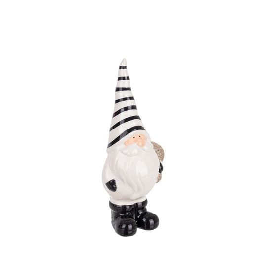 Bizzotto Διακοσμητικός Άγιος Βασίλης Πορσελάνη Άσπρος/Μαύρος 7,5X6,2X17,6H 0938921