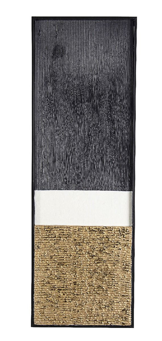 Bizzotto Graphic Διακοσμητικό Τοίχου Μεταλλικό Μαύρο/Λευκό/Χρυσό 30x2,5x90