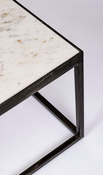 Bizzotto Lambeth Τραπέζι Σαλονιού Μαρμάρινο/Μεταλλικό Αντικέ Μαύρο 110x60x40 Κωδικός: 0746763