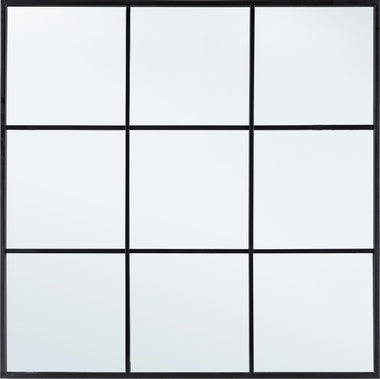 Bizzotto Καθρέφτης Τοίχου Nucleos Window Μαύρο 90x90x5 εκ. 0242705