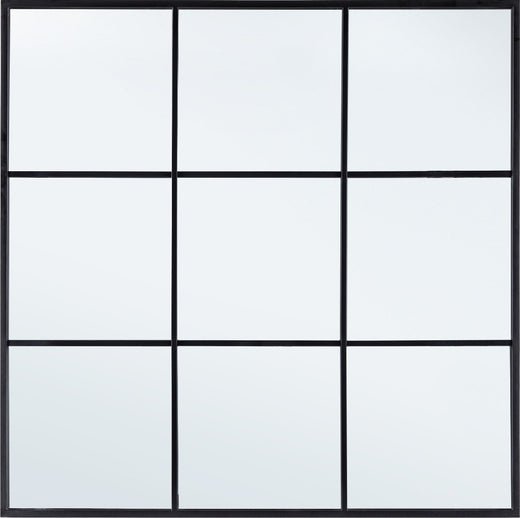 Bizzotto Καθρέφτης Τοίχου Nucleos Window Μαύρο 90x90x5 εκ. 0242705
