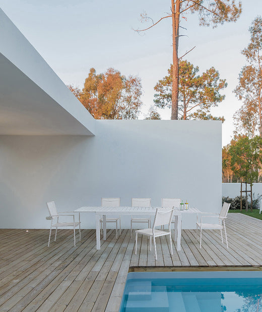 Τραπέζι Hilde ΛΕΥΚΟ ΕΞΩΤΕΡΙΚΟΥ ΧΩΡΟΥ 140-210X77 0662851