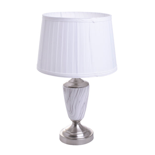 INART -ΦΩΤΙΣΤΙΚΟ ΕΠΙΤΡΑΠΕΖΙΟ ΜΕΤΑΛΛΙΚΟ/ΚΕΡΑΜΙΚΟ ΛΕΥΚΟ/ΑΣΗΜΙ Δ30Χ52