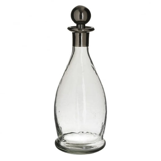 S/7 ΣΕΤ ΚΑΡΑΦΑ ΚΑΙ 6 ΠΟΤΗΡΙΑ ΓΥΑΛΙΝΟ/ΜΕΤΑΛΛΙΚΟ ΔΙΑΦΑΝΟ/ΑΣΗΜΙ 3-70-085-0213 inart